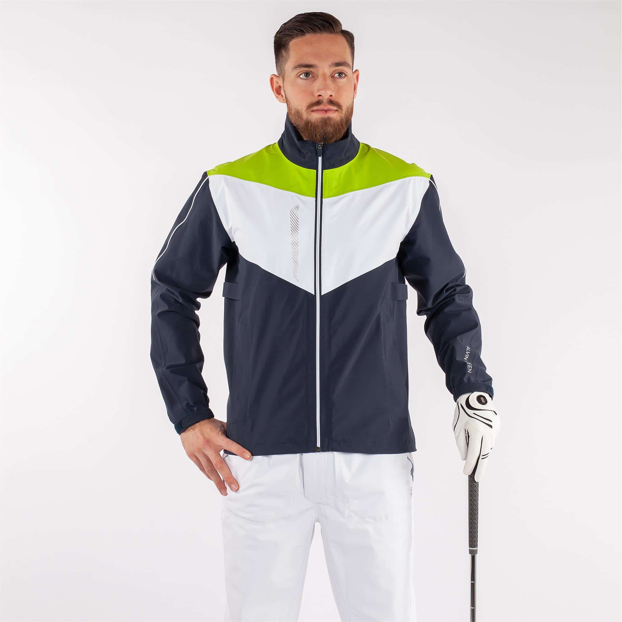 Galvin Green Armstrong Paclite Gore-tex Waterproof Jacket Navy/White/Lime